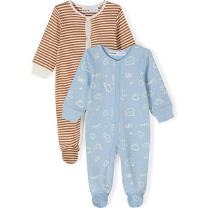 MINOTI Rompertje/body  beige / lichtblauw