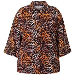 Angel of Style Blouse  lichtgrijs / oranje / zwart