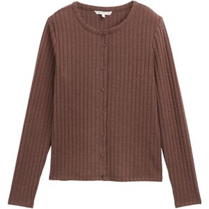 TOM TAILOR DENIM - Gebreid Vest - Chocoladebruin