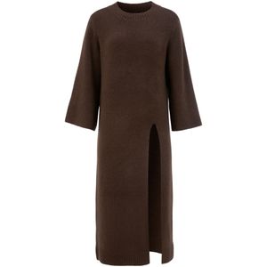 Cellbes of Sweden Gebreide jurk  bruin