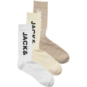 JACK & JONES Sokken 'JACHARLEY'  taupe / lichtgrijs / zwart / wit