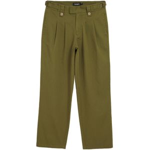 Desigual - Plooiende Lange Broek - Katoen - Verstelbare Riem - Regular Pasvorm