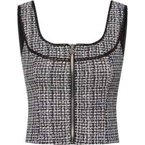 HUGO - Cusene-1 - Top - Ecru/Zwart - Mouwloos