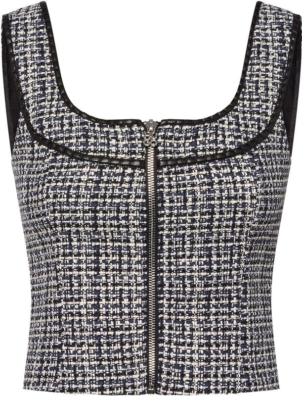 HUGO - Cusene-1 - Top - Ecru/Zwart - Mouwloos