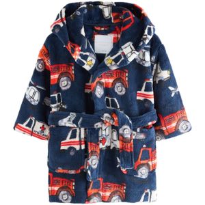 Next Badjas  navy / geel / vuurrood / wit