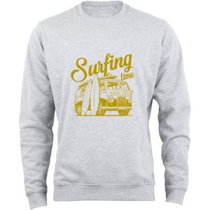 Cotton Prime Sweatshirt 'Surfing Time'  goud / grijs gemêleerd