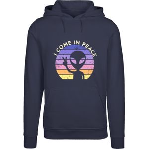 F4NT4STIC Sweatshirt 'Alien Peace Sunset'  donkerblauw / geel / orchidee / braam