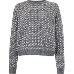 Noisy may Trui 'NMMAELYS'  donkergrijs / wit