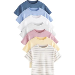 Next Shirt  saffier / lichtblauw / donkerroze / wit