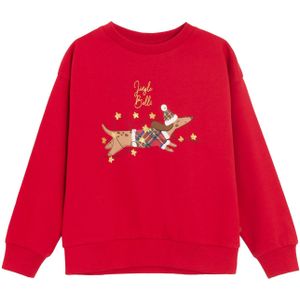 Cool Club Sweatshirt  donkerbeige / groen / rood / natuurwit