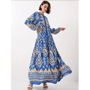 Bigdart Jurk  beige / blauw