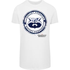 F4NT4STIC Shirt 'Marvel Guardians Of The Galaxy Rocket Powered'  donkerblauw / grijs / rood / wit