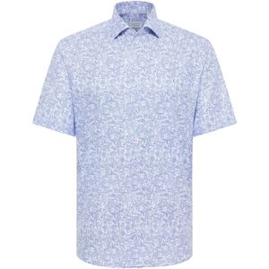 Eterna - Overhemd - Blauw - MODERN FIT - Korte Mouwen - NON IRON