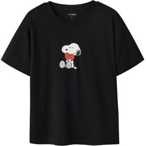 TWO SOON Shirt 'Snoopy'  rood / zwart / wit