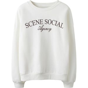 Sweatshirt - Regular Fit - Geborstelde Sweatstof - Lange Mouwen - Ronde Hals