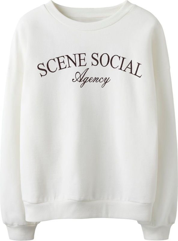 Sweatshirt - Regular Fit - Geborstelde Sweatstof - Lange Mouwen - Ronde Hals