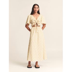 St MRLO Jurk 'Bobbie'  chamois / goudgeel