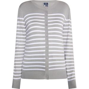 DreiMaster Maritim Gebreid vest  grijs / wit