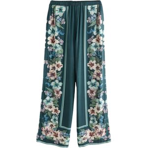 Next Broek  beige / cyaan blauw / lichtblauw / groen