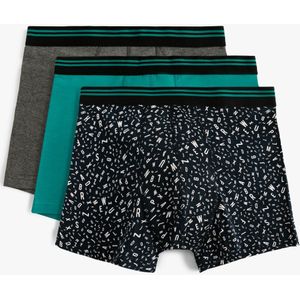 Koton Boxershorts  grijs / groen / zwart