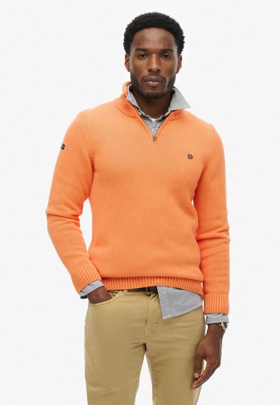 Superdry - Half Rits - Trui - Slim Fit - 100% Biologisch Katoen