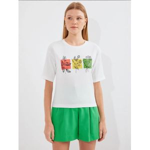 Bigdart Shirt  geel / groen / lichtrood / wit