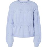 Pieces - JENNA - Gebreide Pullover - Relaxed Fit - Hoge Ronde Hals