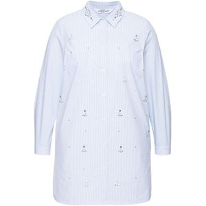 Studio Untold Blouse  lichtblauw / transparant / wit