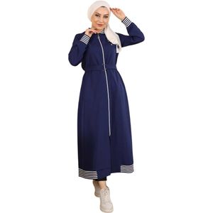 MODAMIHRAM Jurk  donkerblauw / wit