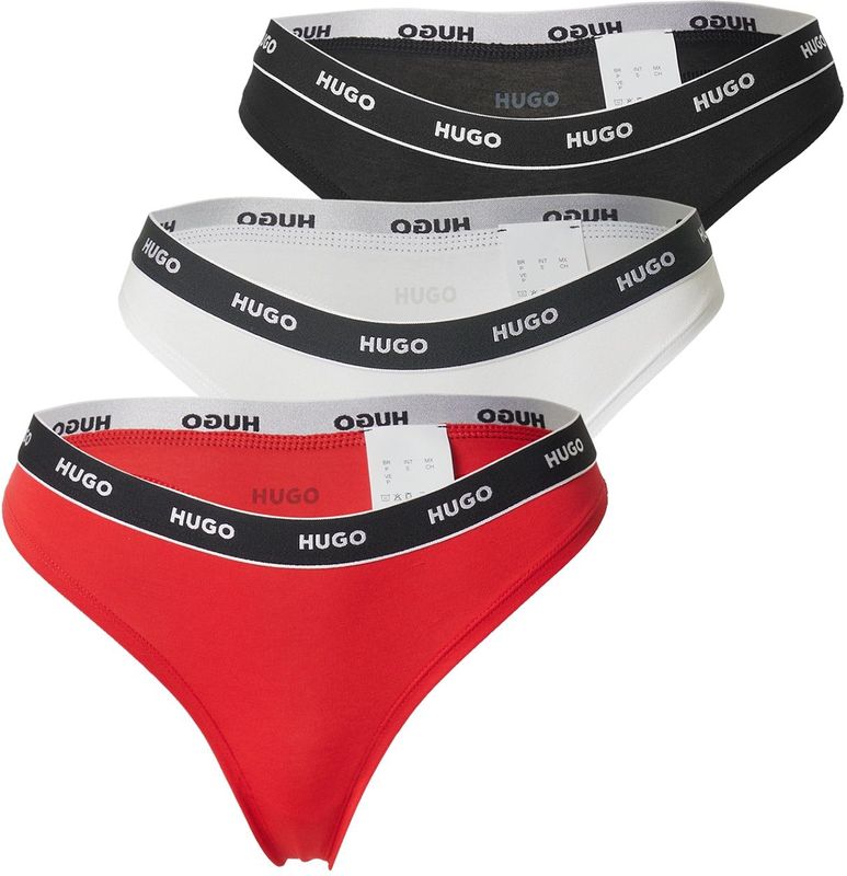 HUGO String  rood / zwart / offwhite