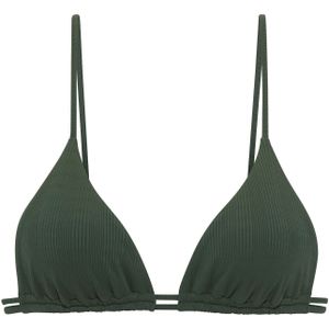 Look - Unikleur Triangelbikini - Donkergroen - Verwijderbare Softcups