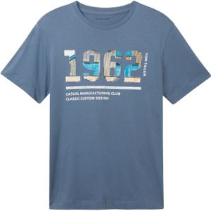 TOM TAILOR Shirt  beige / azuur / opaal / wit