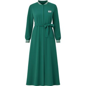 MODAMIHRAM Jurk  donkergroen / wit
