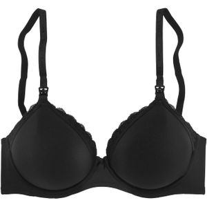 Lascana - Voedings-bh - Zwart - Met Lichte Spacer Cups - Met Beugel
