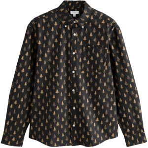 Next Overhemd  donkergeel / zwart