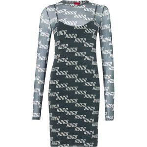 HUGO Jurk 'Nelonie'  zwart / wit