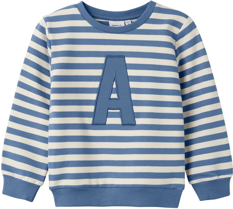 Sweatshirt - Gestreept - O-hals - Lange Mouwen - Regular Fit