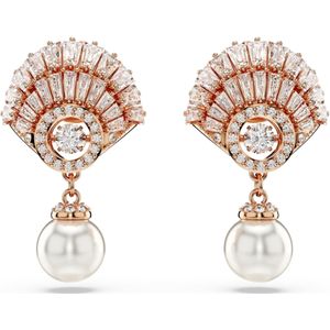 Swarovski Oorbellen  rose-goud / transparant / parelwit