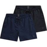 JP1880 - Zwemshorts - Donkerblauw / Zwart - 2 Pack