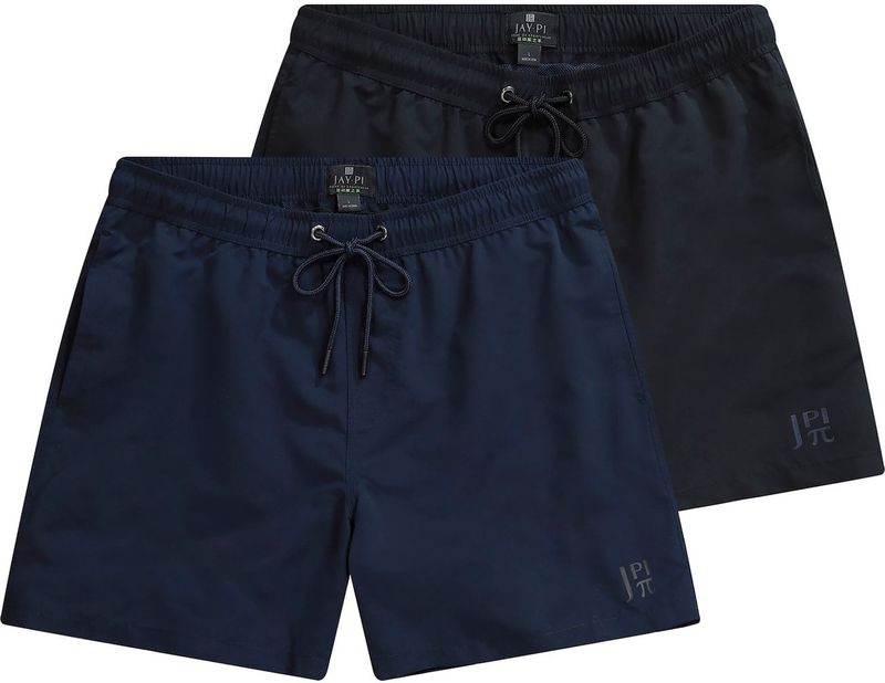 JP1880 - Zwemshorts - Donkerblauw / Zwart - 2 Pack