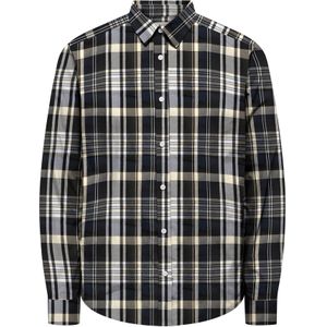 Only & Sons Overhemd 'ONSKIM'  navy / lichtgeel / zwart / wit