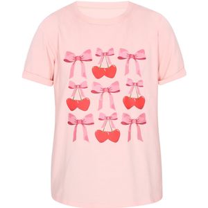 faina Shirt 'Fashion Look'  groen / rosa / magenta / kersrood