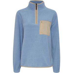 Oxmo Trui 'Piala'  donkerbeige / smoky blue