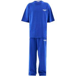 VAMOS CLO Broek  blauw / wit