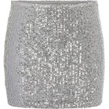 Noisy may - NMSCARLET - Kokerrok - Zilver - Minirok met Pailletten