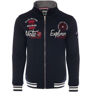 CARISMA Sweatvest  donkerblauw / kersrood / wit