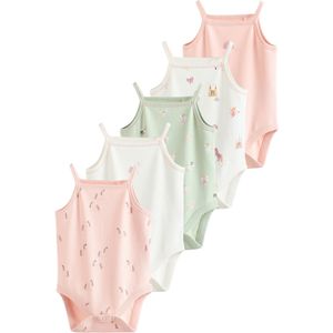 Next Rompertje/body  pastelgroen / rosa / poederroze / wit