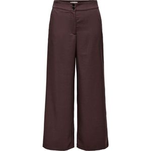 JDY - JDYDORA - Capri Broek - Chocoladebruin - Wide Leg - Mid Waist