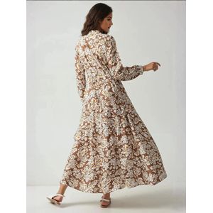 Hiccup Blousejurk  ombergrijs / donkeroranje / wit