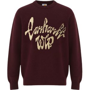 Carhartt Wip - Chedda Sweater - Rood - Middeldikke Trui